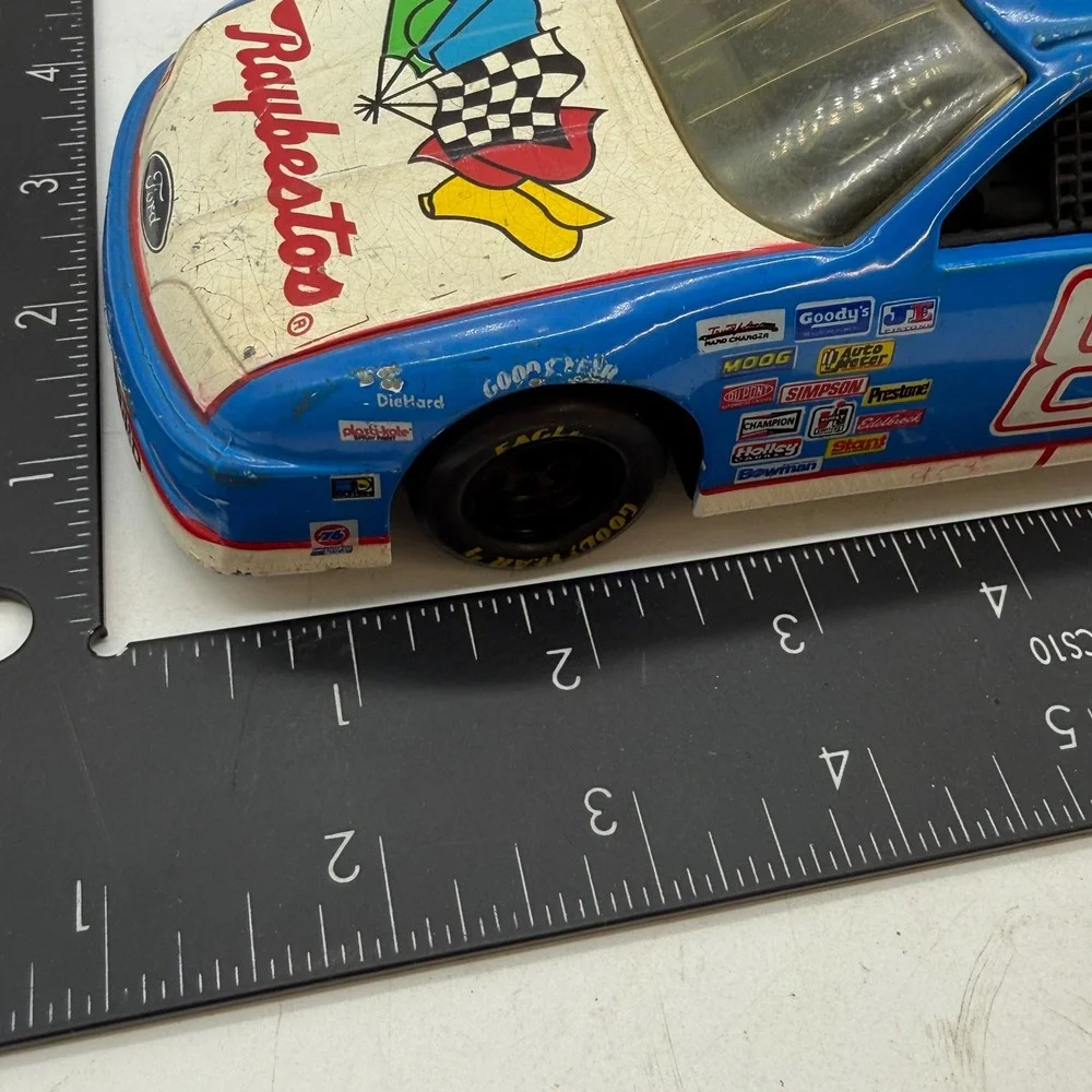 Vintage Jeff Burton 8 Raybestos Brakes Ford Thunderbird Diecast NASCAR 1:24 Blue